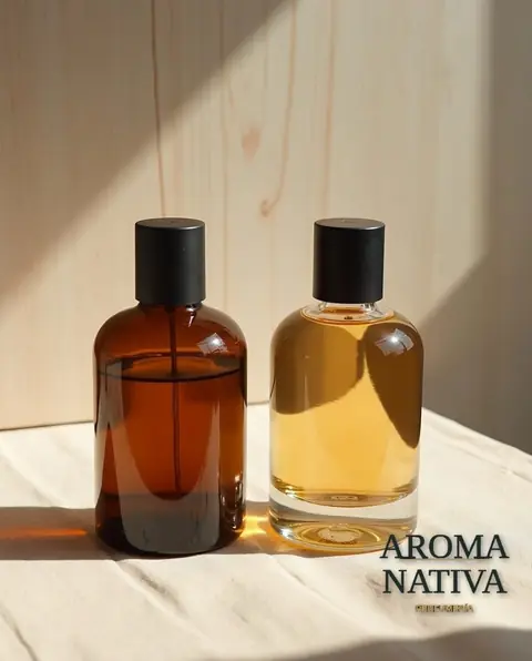 Imagen de Aroma Nativa: Por qué el decant en frasco de vidrio oscuro preserva la integridad de la fragancia