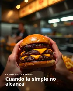 Imagen de Fuego Lento Burgers: La doble a la noche: cuando la simple no alcanza