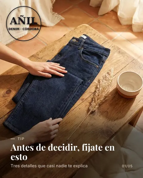 Carrusel de Añil Denim: 3 detalles que hacen que un jean dure mucho más de lo que esperás (1 de 5)