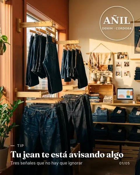 Carrusel de Añil Denim: 3 señales de que tu jean ya cumplió su ciclo (1 de 5)