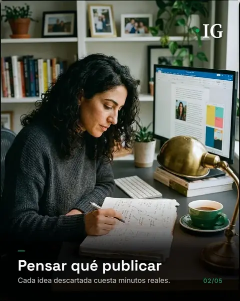 Carrusel de IG Studio Pro: Cuánto tiempo real se va en crear contenido a mano versus con un sistema automatizado (2 de 5)