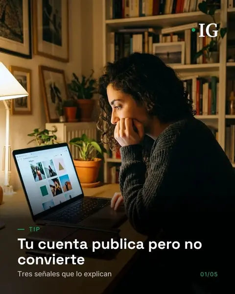 Carrusel de IG Studio Pro: Tres señales de que tu contenido de Instagram no está generando consultas reales (1 de 5)