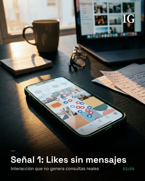 Carrusel de IG Studio Pro: Tres señales de que tu contenido de Instagram no está generando consultas reales (2 de 5)