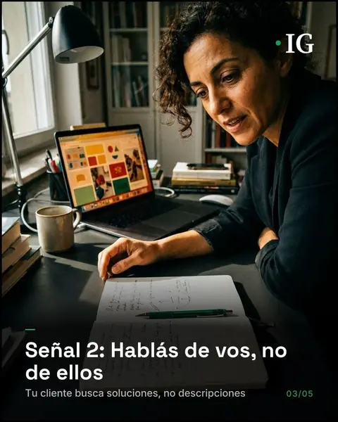 Carrusel de IG Studio Pro: Tres señales de que tu contenido de Instagram no está generando consultas reales (3 de 5)